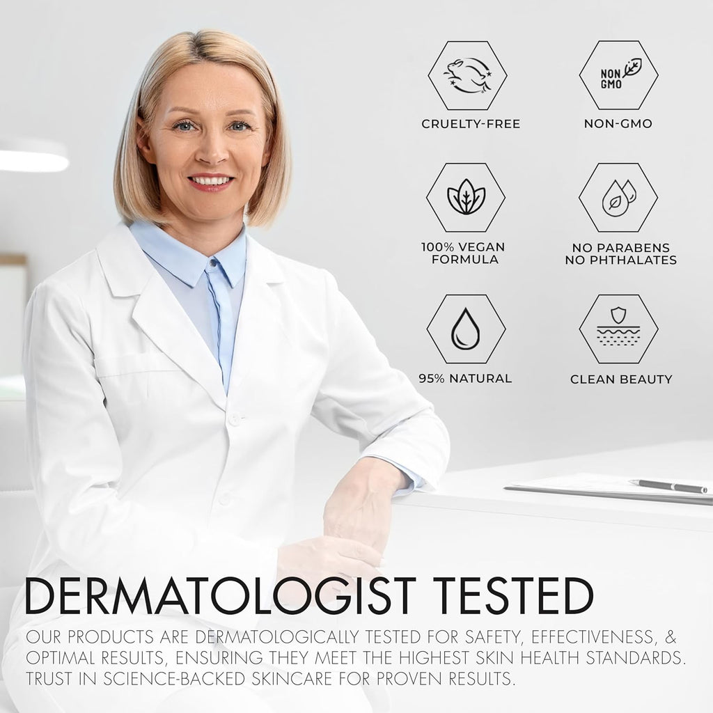 Vitamin C Serum for Face with Ceramide – Dermatologist Tested, Anti-Aging, Korean Skin Care – Brightens, Hydrates, Evens Skin Tone – Clean Beauty, Vegan, Cruelty-Free – 1.69 Fl Oz