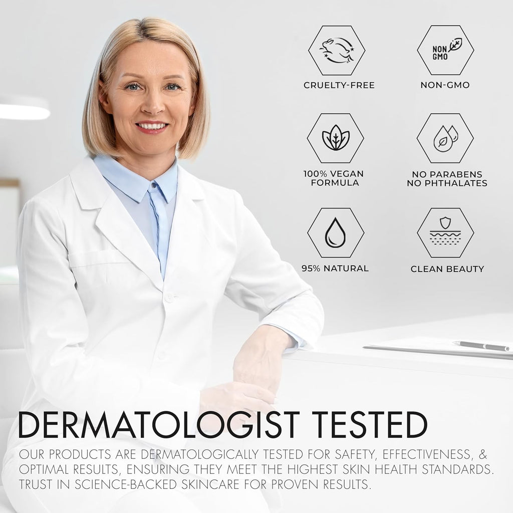 Retinol Serum for Face with Niacinamide – Dermatologist Tested, Anti-Aging, Korean Skin Care – Smooths Texture, Reduces Redness, Calms Sensitivity – Clean Vegan Formula – 1.69 Fl Oz