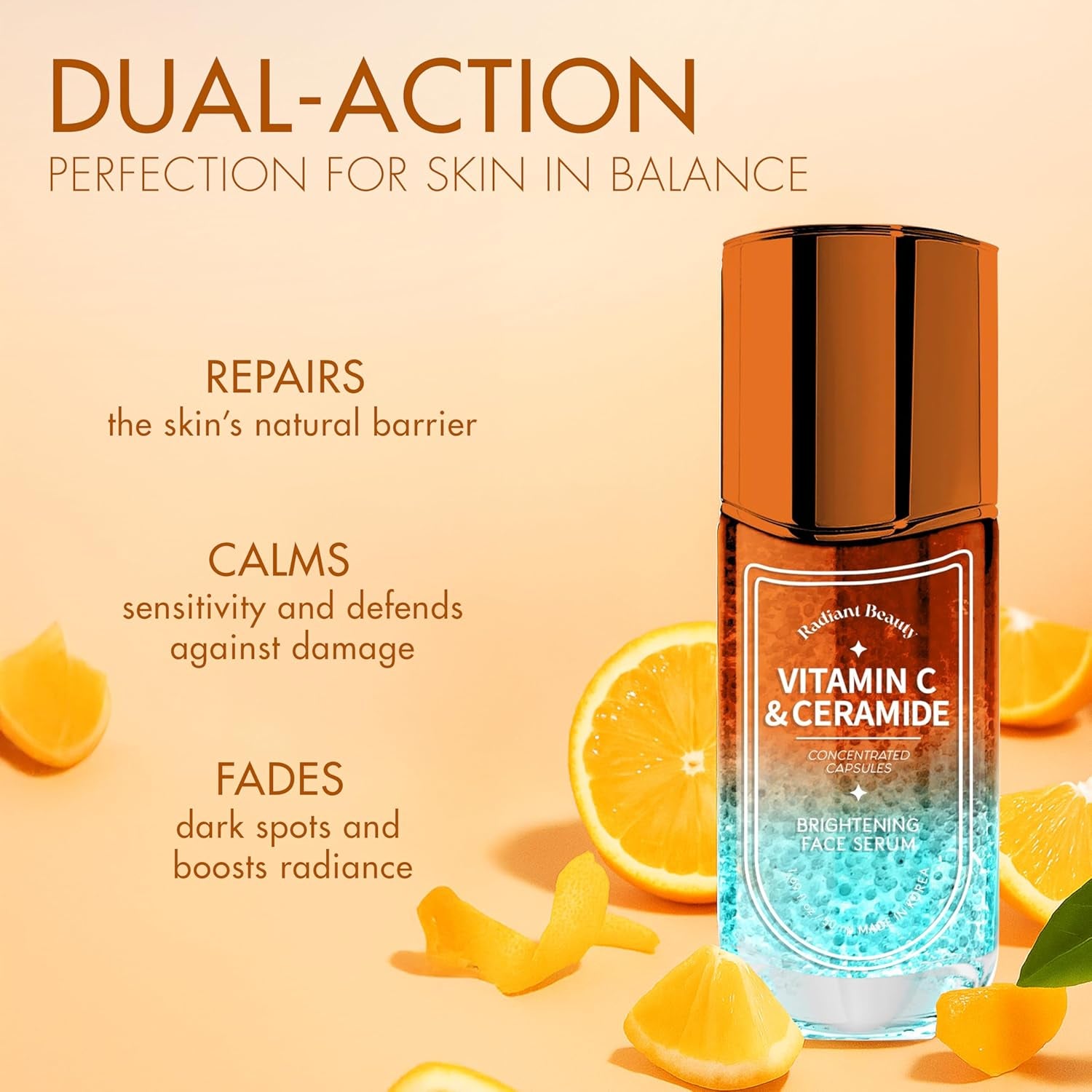 Vitamin C Serum for Face with Ceramide – Dermatologist Tested, Anti-Aging, Korean Skin Care – Brightens, Hydrates, Evens Skin Tone – Clean Beauty, Vegan, Cruelty-Free – 1.69 Fl Oz